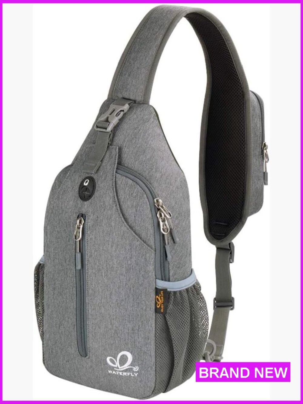 Crossbody Sling Backpack Travel Daypack Hiking Chest Bag Multiple Pockets
